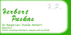 herbert puskas business card